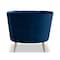 Baxton Studio Emeline Navy Blue Velvet Upholstered Brushed Gold Finished Chair 157-9788 - alternate 5